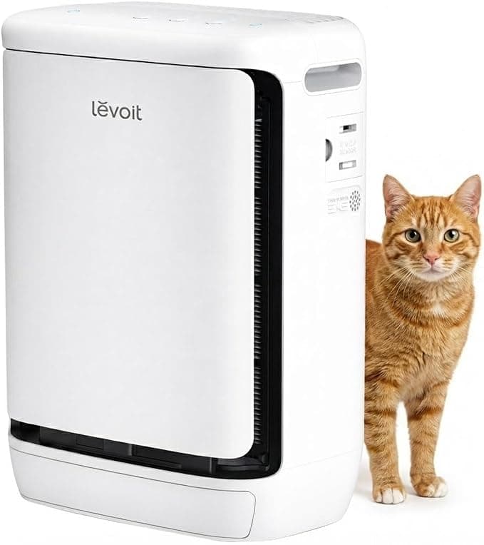 LEVOIT Vital Pet Pro Air Purifier for Homes with Pets, Removes Odours, Allergens & Dander, Captures Pet Hair, Auto-Clean Technology, HEPA & Activated Carbon Filter, PM2.5 & VOC Sensors, 102m² coverage