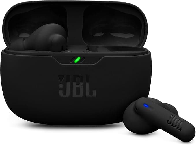 JBL Wave Beam 2, Wireless Noise Cancelling Bluetooth Earbuds with 40h Playtime, JBL Pure Bass Sound, Smart Ambient Technology and Multi-Point Connection, Closed-Back Stick Design, Black | Bluetooth 5.3, 40h Playtime, JBL Pure Bass Sound, Smart Ambient, Connexion Multipoint