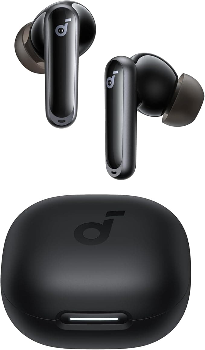 soundcore P40i by Anker, Noise Cancelling Wireless Earbuds, Adaptive Noise Cancelling to Environments, Heavy Bass, 60H Playtime, 2-in-1 Case and Phone Stand, IPX5, Wireless Charging, Bluetooth 5.3 | Intense bass, 60h, phone support, IPX5, wireless charging and Bluetooth 5.3