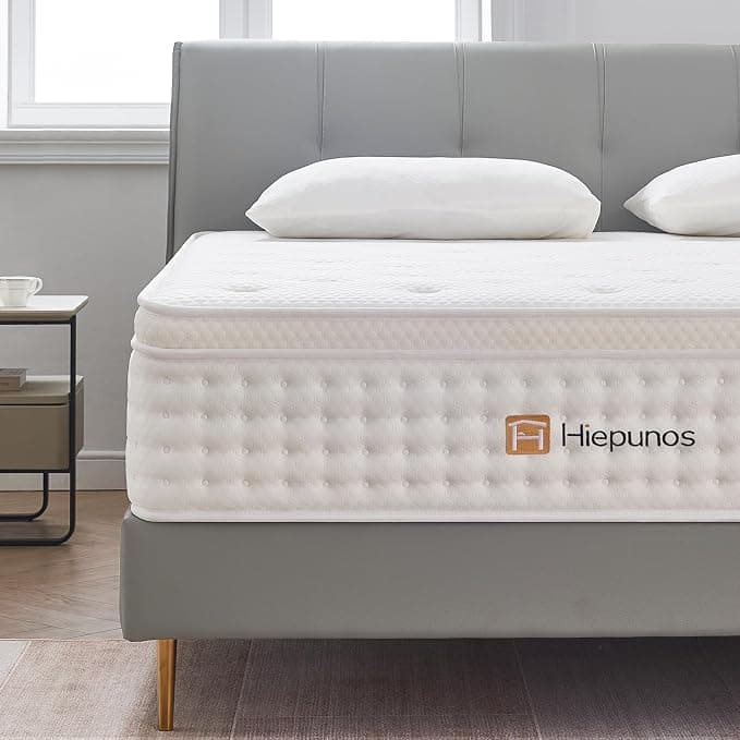 Hiepunos Single Mattress,10.2 INCH Hybrid Memory Foam and Individually Pocket Spring,3FT Single Bed Mattress Medium Firm,Ergonomic Pressure Reducing,Improve Sleeping 90x190x26CM