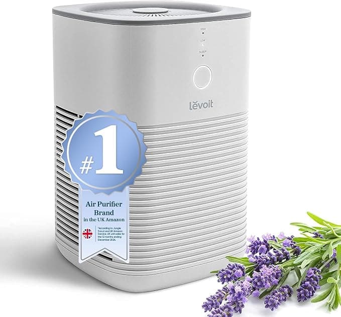 Levoit HEPA Air Purifier for Bedroom Home, Allergies & Pets, Quiet Sleep Mode with Aromatherapy, 3 Fan Speeds, Removes Pollen Dust Odour Smoke, Ozone Free