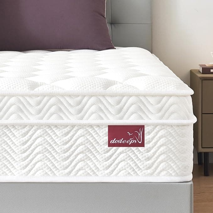 dosleeps King Size Mattress 5FT | 10.6" Extra Thick Memory Foam & Pocket Sprung | 9-Zone Orthopedic Support,Medium Firm,Motion Isolation,Edge Support 150x200x27cm