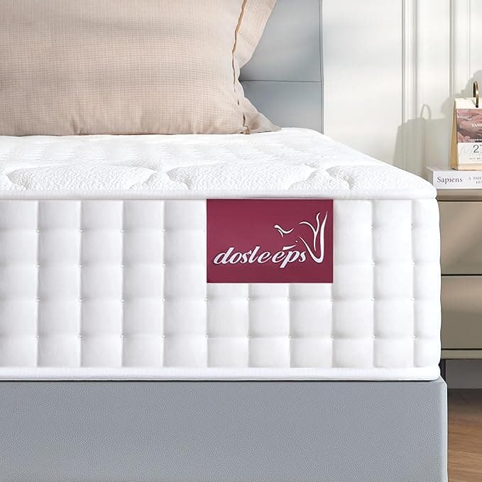 dosleeps Double Mattress 4FT6 | 10" Memory Foam & Pocket Sprung | 9-Zone Orthopedic Support, Breathable Cover, Motion Isolation,Medium Firm,Edge Support 135x190x25cm